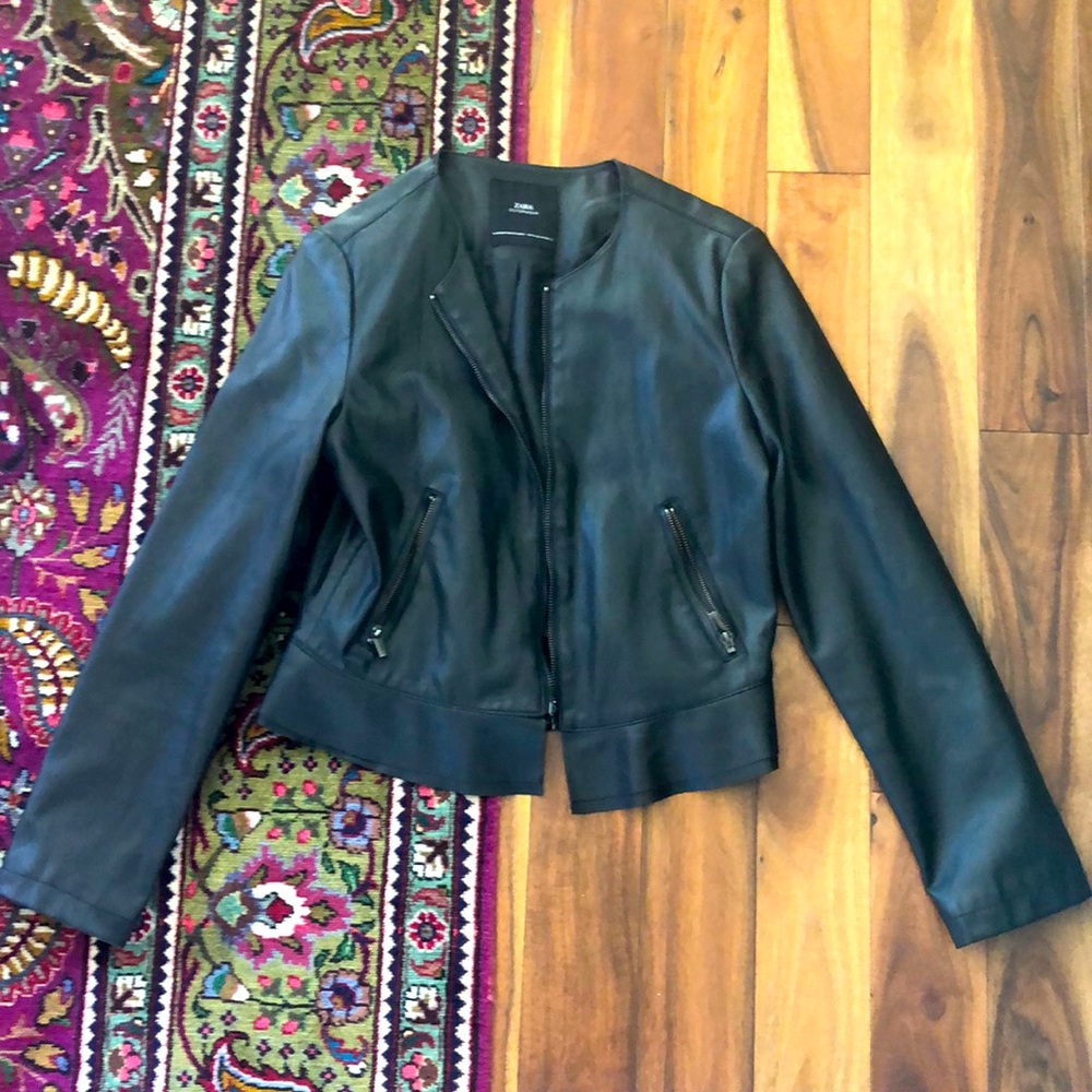 Zara leather jacket